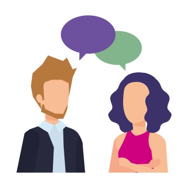 vektör çizim tasarım konuşurken zarif iş çift