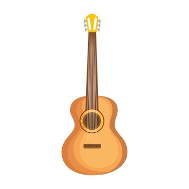 akustik gitar simge vektör çizim tasarım