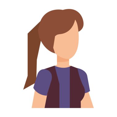 şık iş kadını avatar karakter vektör çizim tasarımı