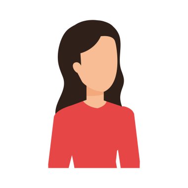 güzel ve genç kadın karakter vektör çizim tasarımı