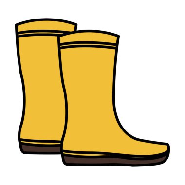 izole simge vektör çizim tasarım Endüstriyel lastik çizmeler