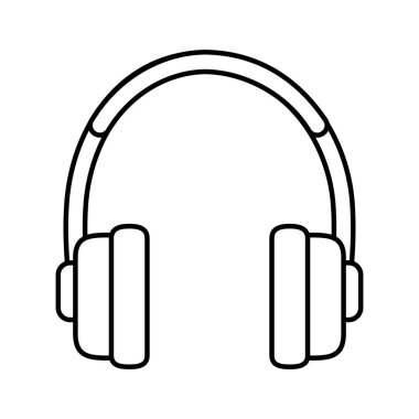 Kulaklık ses izole simge vektör çizim tasarım