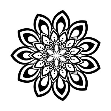 mandala vektör çizim tasarım kartıyla mutlu bayramlar