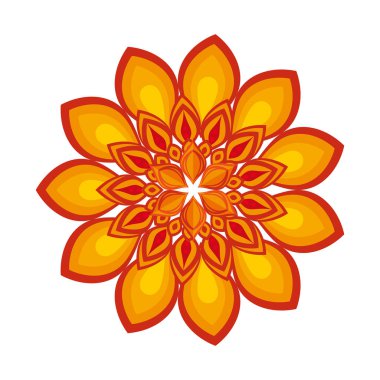 mandala vektör çizim tasarım kartıyla mutlu bayramlar