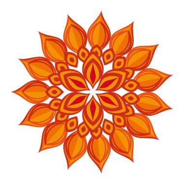 mandala vektör çizim tasarım kartıyla mutlu bayramlar