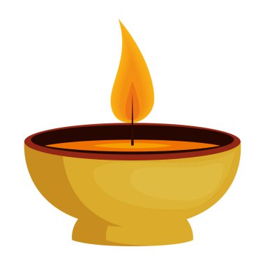 Aromaterapi mum simge vektör illüstrasyon izole