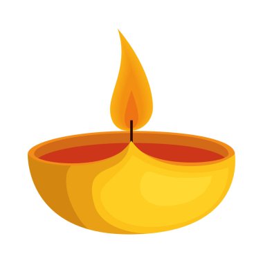Aromaterapi mum simge vektör illüstrasyon izole