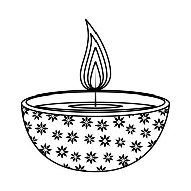 Aromaterapi mum simge vektör illüstrasyon izole