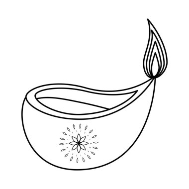 Aromaterapi mum simge vektör illüstrasyon izole