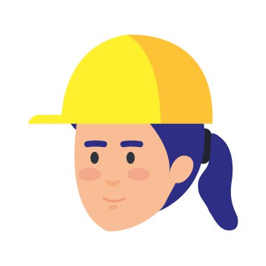 kadın baş Oluşturucu Oluşturucu ile kask vektör çizim tasarım