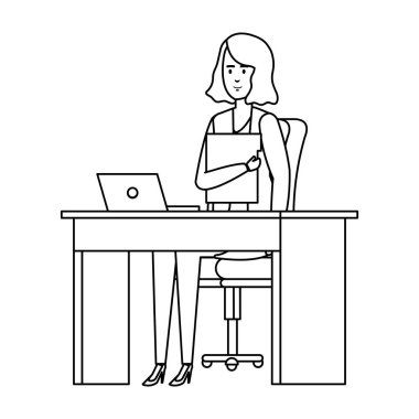 Oda vektör çizim tasarım danışmanlık içinde kadın doktor