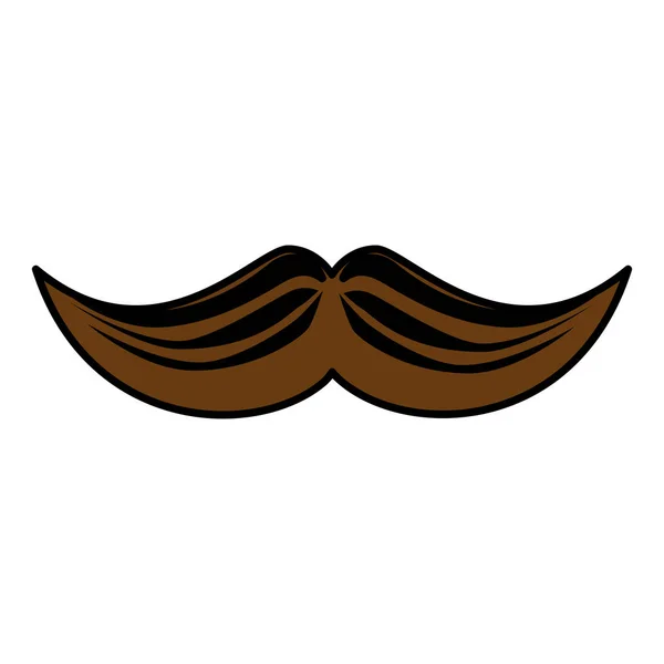 Hipster Mustache Accessory Icon Vector Illustration Design — Stock Vector