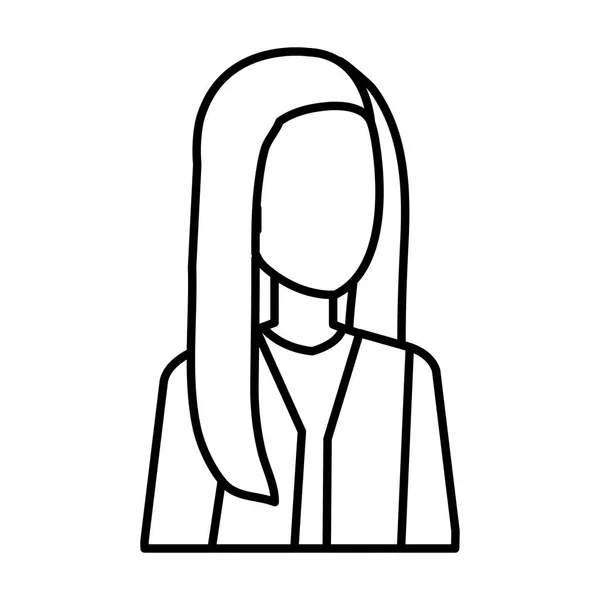 Elegante Geschäftsfrau Avatar Charakter Vektor Illustration Design — Stockvektor