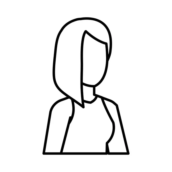 Şık Kadını Avatar Karakter Vektör Çizim Tasarımı — Stok Vektör