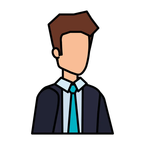 Elegant Businessman Avatar Character Vector Illustration Design — Stock Vector