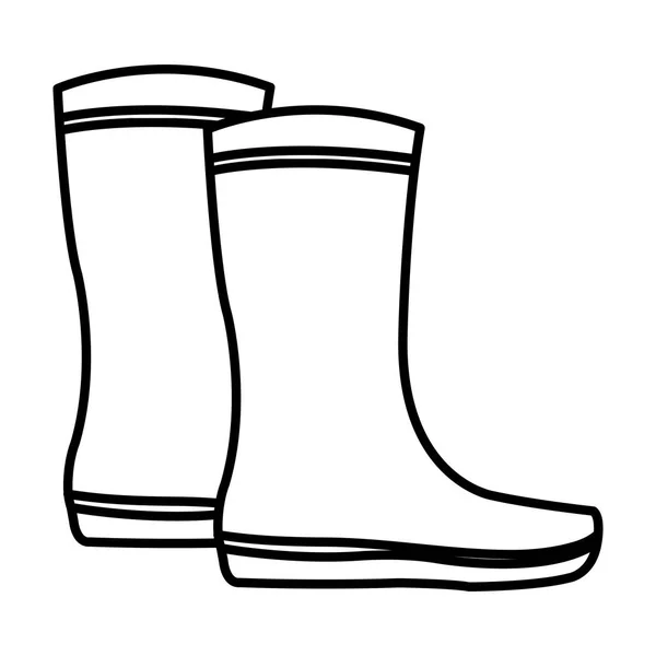 Industrial Rubber Boots Isolated Icon Vector Illustration Design — Stock Vector