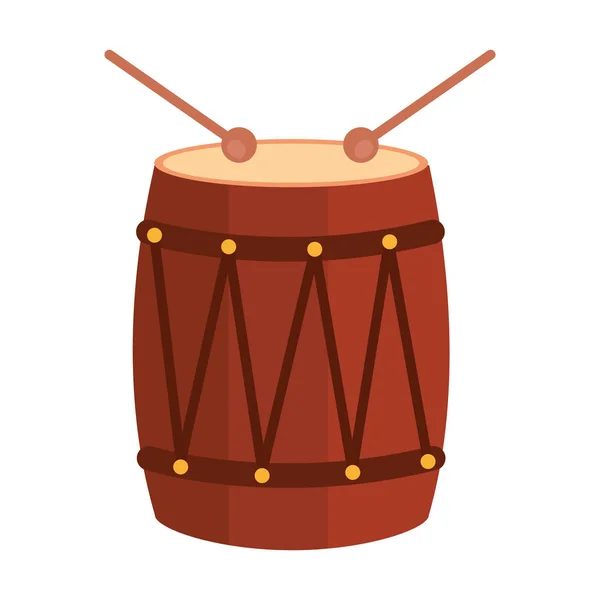 Bongo Tropical Instrument Icon Vector Illustration Design — Stock Vector