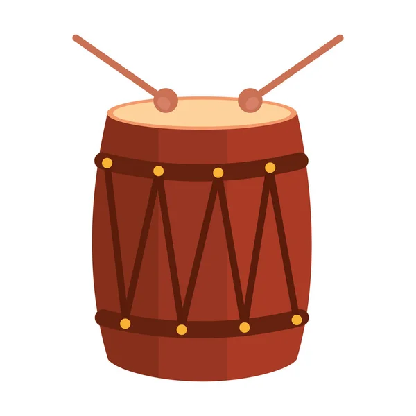 Bongo Tropical Instrumento Icono Vector Ilustración Diseño — Archivo Imágenes Vectoriales