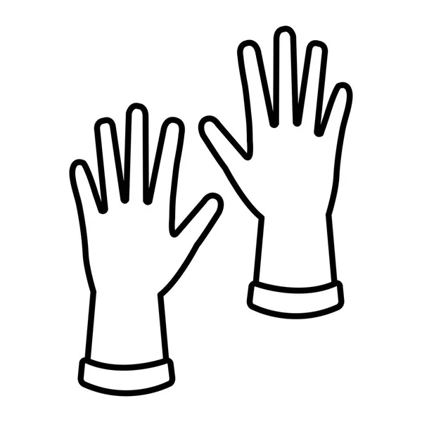 Industrial Rubber Gloves Icon Vector Illustration Design — Stock Vector