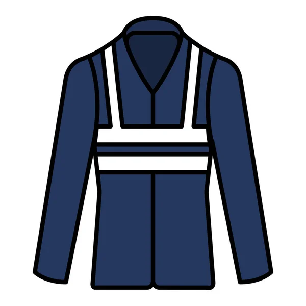 Chaqueta Calzado Industrial Icono Vector Ilustración Diseño — Archivo Imágenes Vectoriales