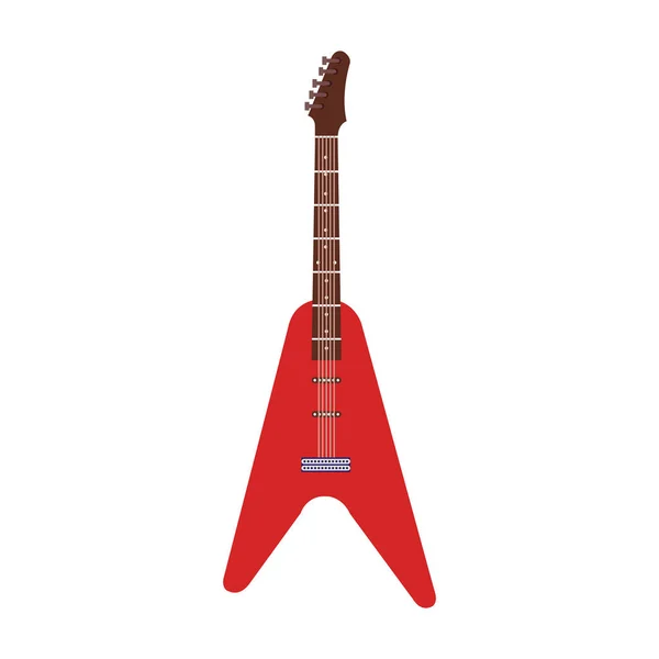 Instrumento Guitarra Elétrica Ícone Vetor Ilustração Design — Vetor de Stock