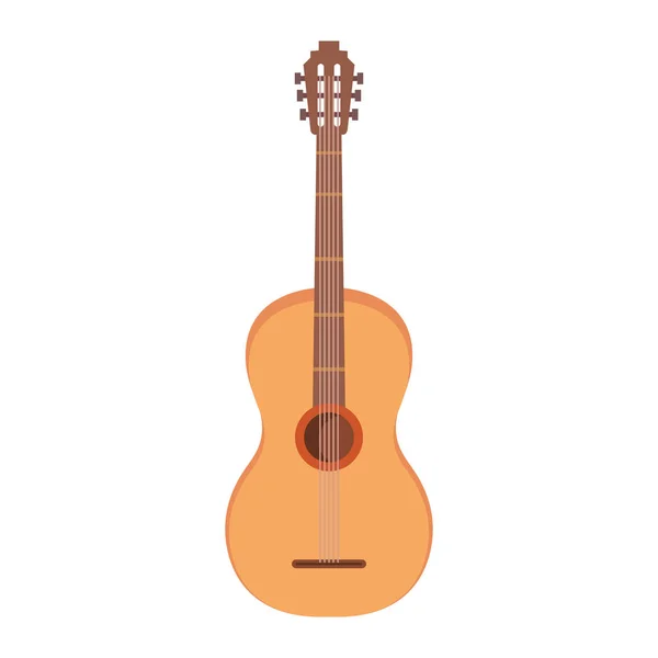 Guitare Acoustique Instrument Icône Vectoriel Illustration Design — Image vectorielle