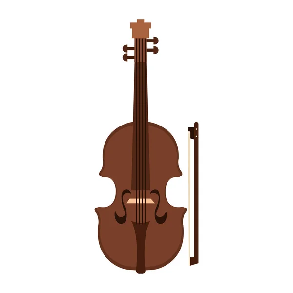 Classic Cello Instrument Icon Vector Illustration Design — Stock Vector