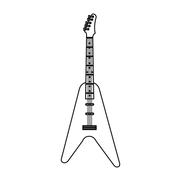 Instrumento Guitarra Elétrica Ícone Vetor Ilustração Design — Vetor de Stock