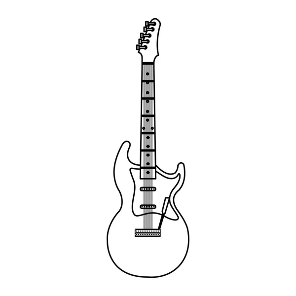 Instrumento Guitarra Elétrica Ícone Vetor Ilustração Design — Vetor de Stock