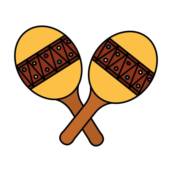 Maracas Instrumento Musical Ícone Vetor Ilustração Design —  Vetores de Stock