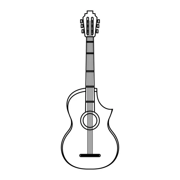 Elektrická Kytara Nástroje Ikonu Vektorové Ilustrace Design — Stockový vektor
