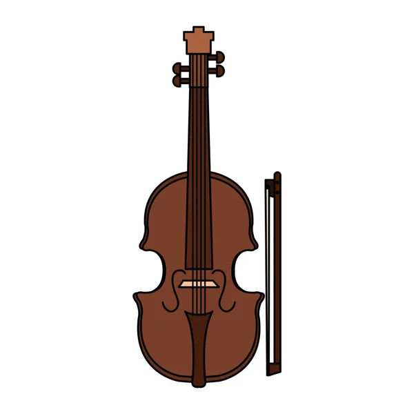 Classic Cello Instrument Icon Vector Illustration Design — Stock Vector