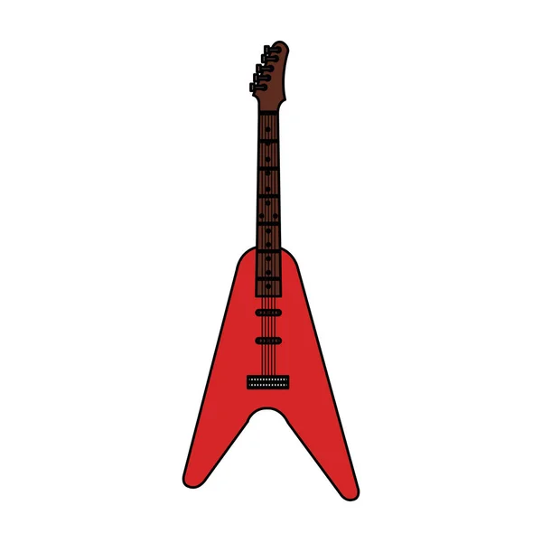 Instrumento Guitarra Eléctrica Icono Vector Ilustración Diseño — Vector de stock