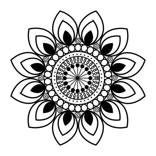 Lyckliga Diwali Kort Med Mandala Vektor Illustration Design — Stock vektor