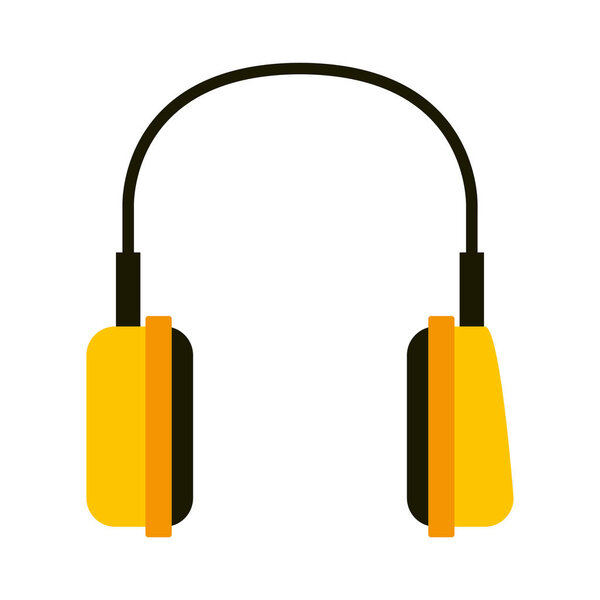 промышленная безопасность наушников иконка векторной иллюстрации дизайн
