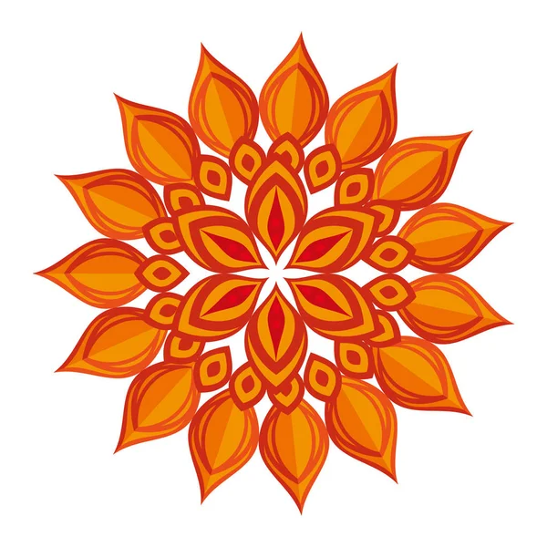 Lyckliga Diwali Kort Med Mandala Vektor Illustration Design — Stock vektor