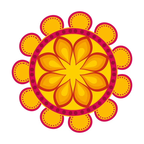 Lyckliga Diwali Kort Med Mandala Vektor Illustration Design — Stock vektor