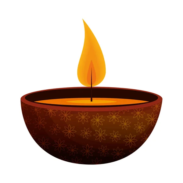 芳香疗法蜡烛隔离图标向量例证设计 — 图库矢量图片