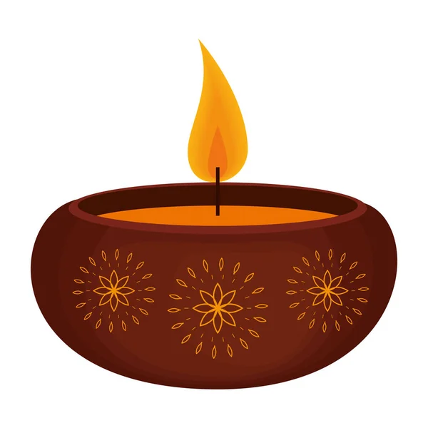 Aromatherapy Candle Isolated Icon Vector Illustration Design — Stock Vector