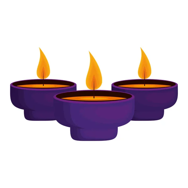 Aromaterapia Conjunto Velas Ícones Vetor Ilustração Design — Vetor de Stock