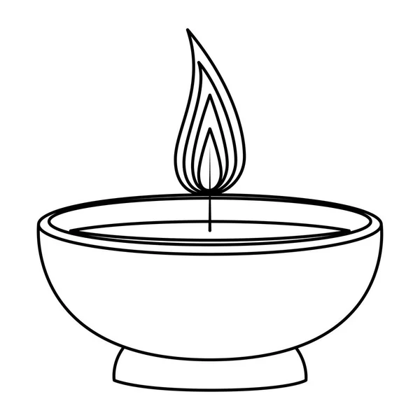 Aromatherapy Candle Isolated Icon Vector Illustration Design — Stock Vector