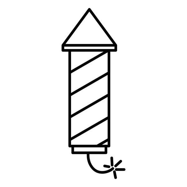 お祝い花火ロケットのアイコン ベクトル イラスト デザイン — ストックベクタ