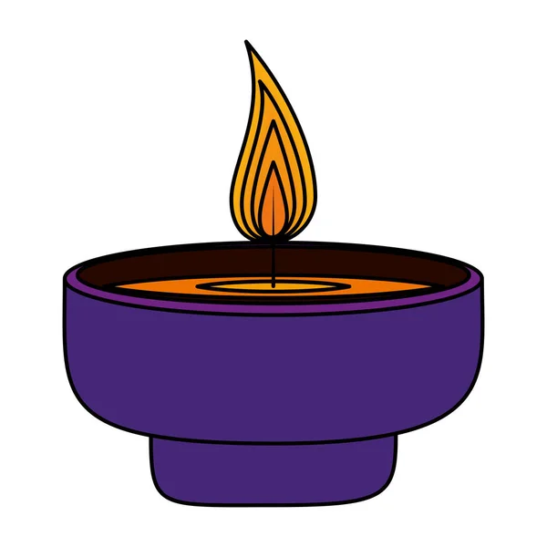 Aromatherapy Candle Isolated Icon Vector Illustration Design — Stock Vector