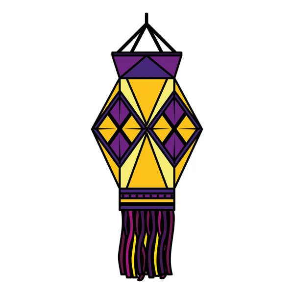 Lanterna Diwali Appeso Icona Vettore Illustrazione Design — Vettoriale Stock