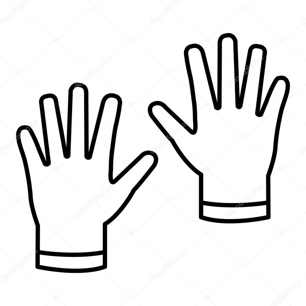 industrial rubber gloves icon vector illustration design