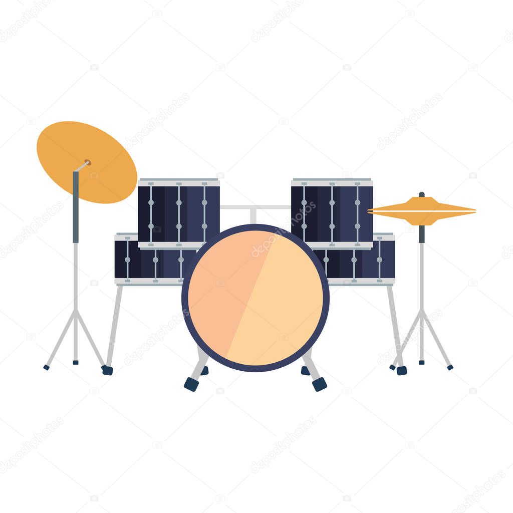drums battery instrument icon vector illustration design