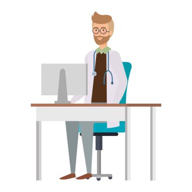 Oda vektör çizim tasarım danışmanlık doktor