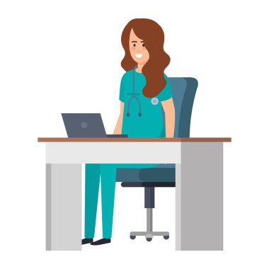 Oda vektör çizim tasarım danışmanlık içinde kadın Uygulayıcı