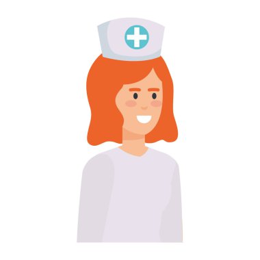 güzel hemşire tıbbi karakter vektör çizim tasarımı