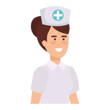 güzel hemşire tıbbi karakter vektör çizim tasarımı